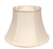 Shallow Drum Softback Lampshade with Washer Fitter, White Natural Fabric Lampshade for Table Lamps, 13" Top x 19" Bottom x 11" Height