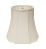 Fancy Octagon Softback Lampshade with Washer Fitter, White Natural Fabric Lampshade for Table Lamps, 11" Top x 18" Bottom x 15" Height