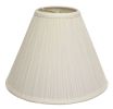Deep Cone Hardback Lampshade with Washer Fitter, White Natural Fabric Lampshade for Table Lamps, 5" Top x 15" Bottom x 10" Height