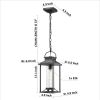 Outdoor Pendant Lights for Porch, Black Exterior Chandelier for Gazebo