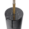 Prism Brassed Gold LED Floor Lamp with On/Off Switch Faux Marble Base