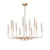 12-Light Modern Gold Farmhouse Iron Chandelier, Adjustable Height E12 Bulb, Classic Candle Hanging Pendant Light For Living Room Dining Room
