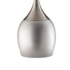 Modish Metal Table Lamp, Silver Set of 2