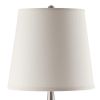 Modish Metal Table Lamp, Silver Set of 2