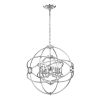 Ikova Chrome 4-light Double Sphere Cage Chandelier
