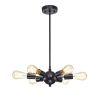 Tarmo Matte Black 6-light Chandelier