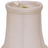 Slant Tissue Shantung Chandelier Lampshade with Flame Clip, White (Set of 6)