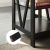 conifferism Wood Small End Table with 3-Tiered Shelves for Storage, Narrow Night Stands for Bedrooms