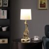 24" In Wildlife Old World Gold Capuchin Monkey Polyresin Table Lamp