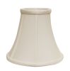 Slant Bell Softback Lampshade with Washer Fitter, White Natural Fabric Lampshade for Table Lamps, 9" Top x 18" Bottom x 13" Height