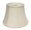 Modified Bell Softback Lampshade with Washer Fitter, White Natural Fabric Lampshade for Table Lamps, 10" Top x 14" Bottom x 10" Height