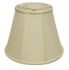 Deep Empire Softback Lampshade with Washer Fitter, Egg Color Natural Fabric Lampshade for Table Lamps, 9" Top x 18" Bottom x 13" Height