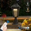 W1340P181986  LED retro solar lamp solar street lamp remote shake control solar lamp outdoor / garden / courtyard solar induction wall lamp