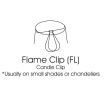 Hardback Chandelier Lampshade with Flame Clip (Set of 6), Black Animal Hide Lampshade with Gold Lining for Table Lamps, 3" Top x 4" Bottom x 4" Height