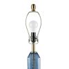 Faceted Blue Glass Table Lamp