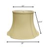 19" Antique White Reversed Oval Monay Shantung Lampshade