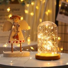 1pc 2032 Button Battery Copper Wire Lamp Romantic Interior Decoration Light Valentine's Day Bouquet Decoration Light Shopping Mall Atmosphere Light Ga (Color: Warm White, size: 3m/9.84ft)
