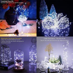 1pc 2032 Button Battery Copper Wire Lamp Romantic Interior Decoration Light Valentine's Day Bouquet Decoration Light Shopping Mall Atmosphere Light Ga (Color: White, size: 3m/9.84ft)