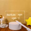 Creative Note Board Led Night Light Rewritable Message Board
