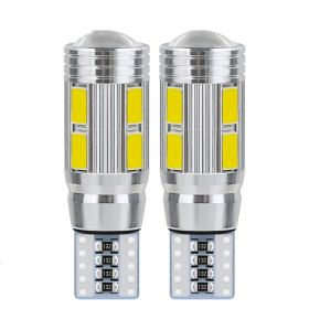 2 PCS T10 W5W 194 LED Bulb For Car LED Signal Light Canbus Free Error 5630 Chips 6500K 12V White Auto Wedge Side Trunk Lamps (Emitting Color: red 2 pcs)