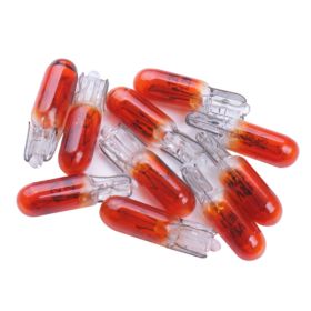 10PCS Car T5 12v 1.2w W2W Halogen Lamp Instrument Lights Dashboard Bulbs Car Auto Interior Light Car Styling (Socket Type: T5, Emitting Color: Red)
