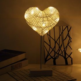 Table Lamp for Ramadan Decorations, LED Star Moon Shape Desk Lamp (Color: B)