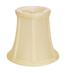Slant Pure Silk Dupioni Chandelier Lampshade with Flame Clip, Egg (Set of 6) (Color: as Pic)