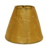 Slant Crinkle Paper Empire Chandelier Lampshade with Flame Clip, Brown (Set of 6)