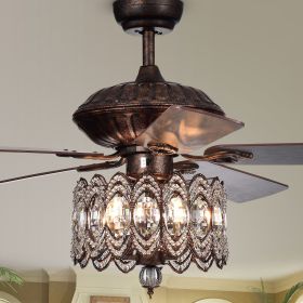 Copper Grove Dejes 52-in. Rustic Bronze Chandelier Ceiling Fan (SKU: CFL-8324REMO/RB)