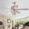 Empire Trois 5-Blade Silver Chandelier Ceiling Fan