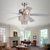 Empire Un 5-Blade Silver Chandelier Ceiling Fan