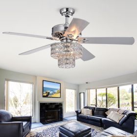 Empire Un 5-Blade Silver Chandelier Ceiling Fan (SKU: CFL-8355REMO/CH)