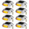 Vevor Driveway Lights, 8-Pack Solar Driveway Lights with Switch Button, Solar Deck Lights Waterproof