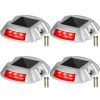 Vevor Driveway Lights, 4-Pack Solar Driveway Lights with Switch Button, Solar Deck Lights Waterproof