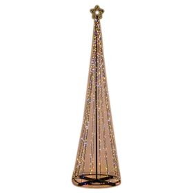 12 Ft Solar Christmas Cone Tree Light (Color: as Pic)