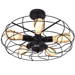 5 Light Modern Black Iron Sphere Modern Chandelier (SKU: AB6LCIC2808)