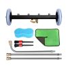 Dual-Purpose Pressure Washer Undercarriage Cleaner,4000 PSI Power Washer Surface Cleaner Attachment, Under Car Wash Water Broom with 3 Extension Wands