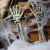 Halloween Decorations with 20 LED lights 8 changeable lighting modes waterproof battery-powered timer Skeleton Hand Realistic Halloween skeleton