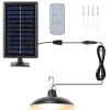 Solar Shed Lights Dimmable Timing Dusk To Dawn Sensor Hanging Lamp IP65 Waterproof Remote Control Pendant Light For Garden Patio