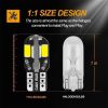 2PCS W5W T10 LED 5730 8SMD Car Interior Bulb Canbus Error Free 12V 194 168 Map Dome Lights Parking Light Auto Signal Lamp