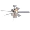 Empire Un 5-Blade Silver Chandelier Ceiling Fan