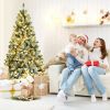 6/7 Feet Pre-lit Snow Flocked Christmas Tree with Metal Stand