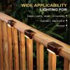 4pcs Solar Wall Light Garden Outdoor; Waterproof Stair Lights With Light Control; For Garden Yard Porch Wedding Party Decor