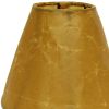 Slant Crinkle Paper Empire Chandelier Lampshade with Flame Clip, Brown (Set of 6)